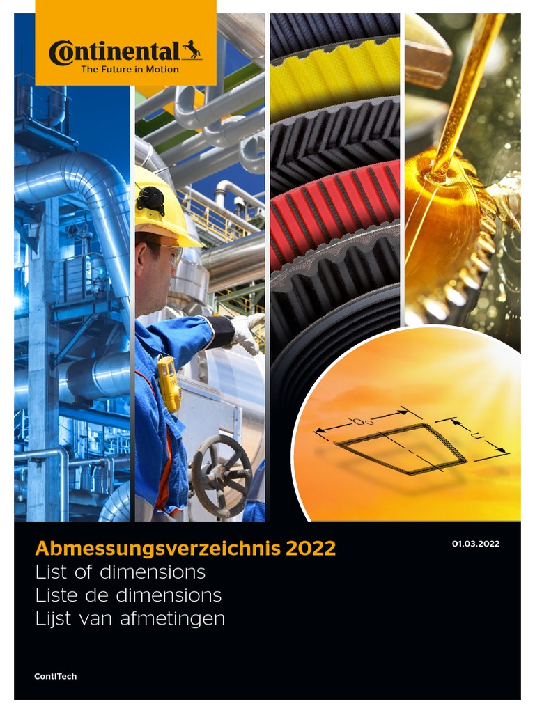 Continental Contitech List of Dimensions | PDF | Économie | Secteur ...