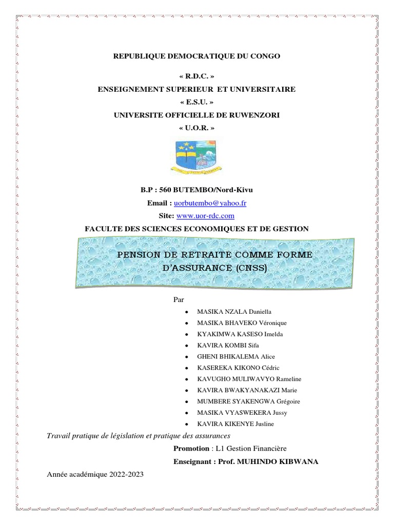 Pension de Retraite et Assurance CNSS | PDF | Retraite | Salaires