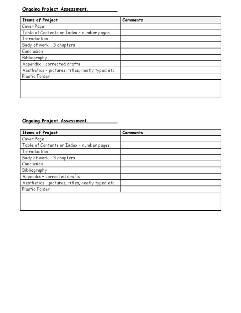 Ongoing Project Assessment Guide | PDF