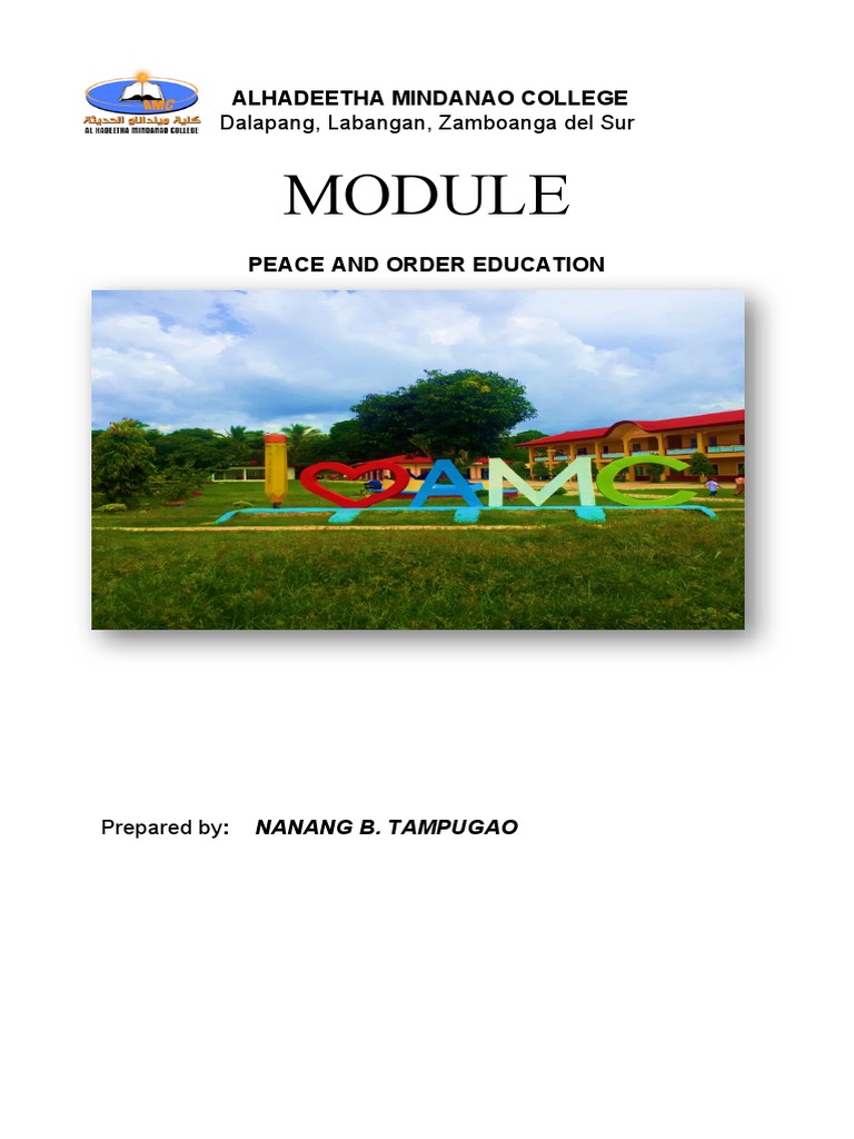 Peace and Order Education Module | PDF | Peace | Psychology