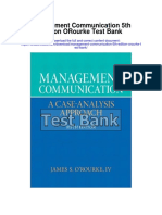 Management Communication 5th Edition Orourke Test Bank