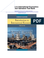 Introduction To International Economics 3rd Edition Salvatore Test Bank