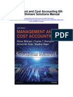 Management and Cost Accounting 6th Edition Bhimani Solutions Manual