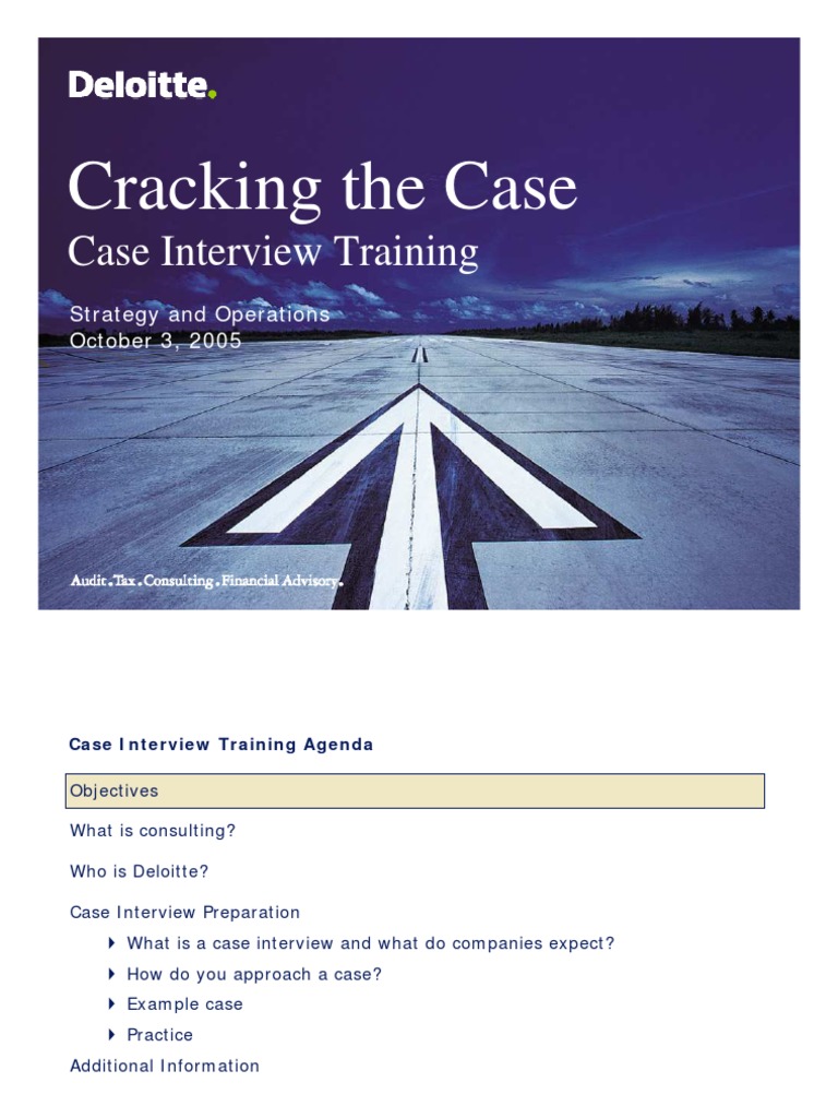 Deloitte Cracking The Case | PDF | Razor | Business