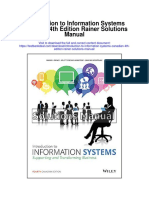 Introduction To Information Systems Canadian 4th Edition Rainer Solutions Manual