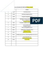 Course Schedule - CLC9010