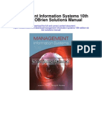 Management Information Systems 10th Edition Obrien Solutions Manual