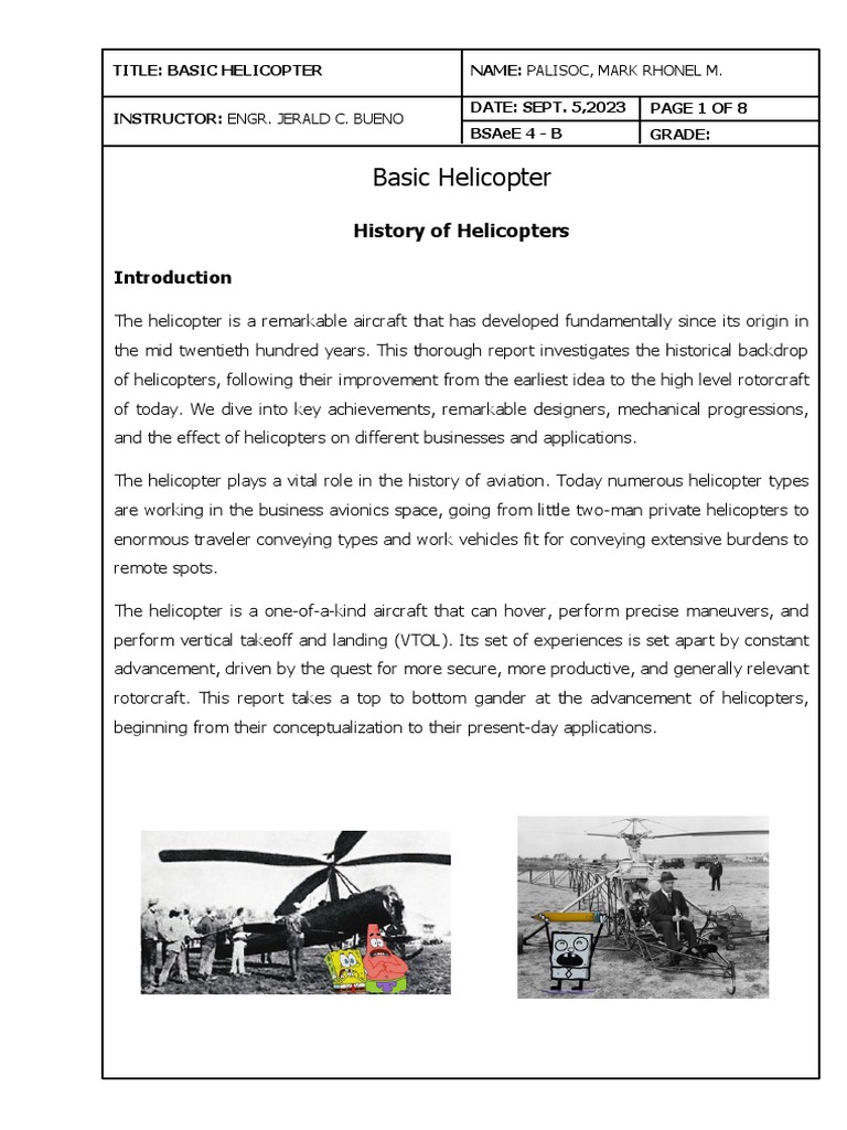 HELICOPTER HISTORY SITE intelligence overview