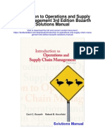 Introduction To Operations and Supply Chain Management 3rd Edition Bozarth Solutions Manual