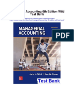 Managerial Accounting 6th Edition Wild Test Bank