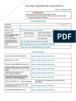 Cuestionario para Tramite de Visas de Eu