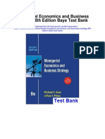 Managerial Economics and Business Strategy 8th Edition Baye Test Bank