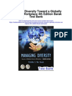 Managing Diversity Toward A Globally Inclusive Workplace 4th Edition Barak Test Bank