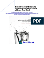 Organizational Behavior Emerging Knowledge Global Reality 6th Edition Mcshane Test Bank