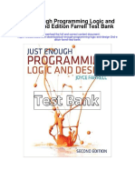 Just Enough Programming Logic and Design 2nd Edition Farrell Test Bank