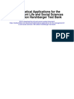 Mathematical Applications For The Management Life and Social Sciences 10th Edition Harshbarger Test Bank