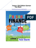 Personal Finance 12th Edition Garman Test Bank