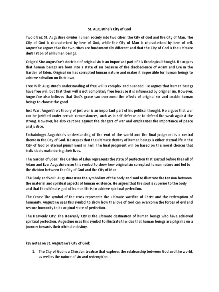 St Augustine S City Of God Pdf Original Sin Augustine Of Hippo