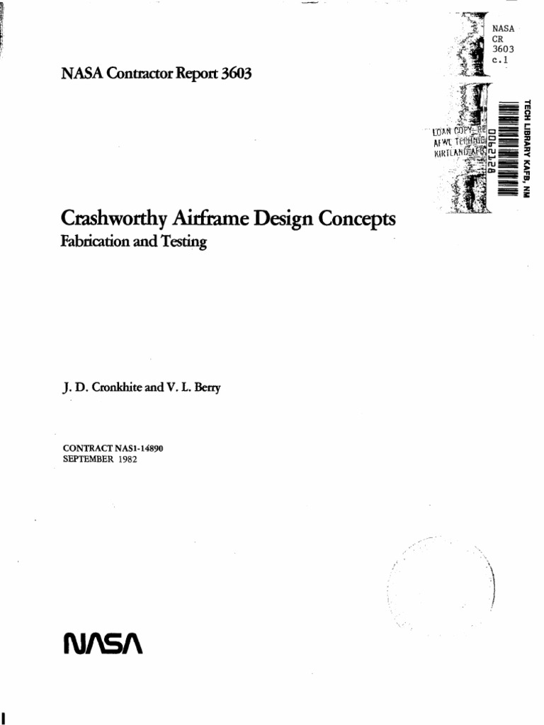 Crashworthy Airframe Design Concepts | PDF | Composite Material ...