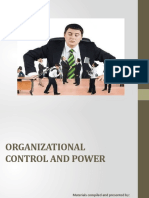 Organizational Control and Power