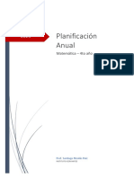 Planificación 4to Año Matematica - Instituto Cervantes