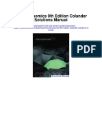 Microeconomics 9th Edition Colander Solutions Manual