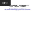 Legal Environment of Business 7th Edition Kubasek Test Bank