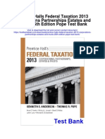 Prentice Halls Federal Taxation 2013 Corporations Partnerships Estates and Trusts 26th Edition Pope Test Bank
