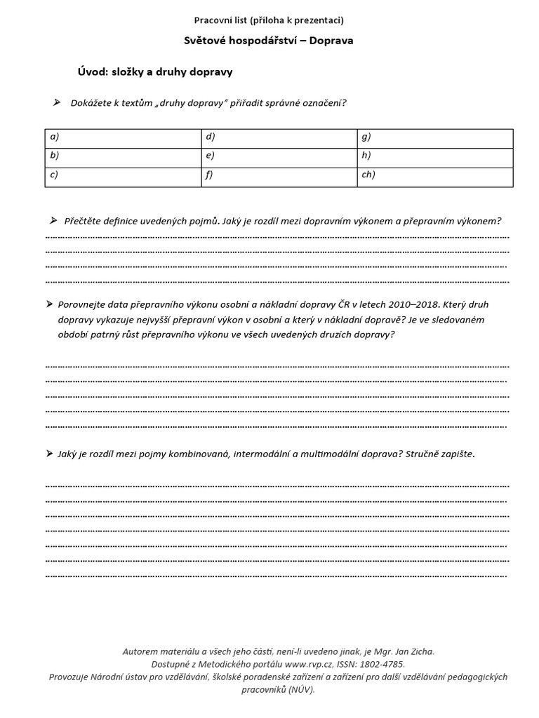 Pracovni List | PDF