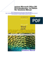 New Perspectives Microsoft Office 365 and Word 2016 Introductory 1st Edition Shaffer Solutions Manual