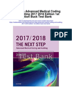 Next Step Advanced Medical Coding and Auditing 2017 2018 Edition 1st Edition Buck Test Bank