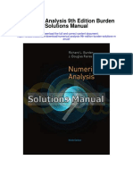 Numerical Analysis 9th Edition Burden Solutions Manual