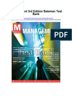 Management 3rd Edition Bateman Test Bank