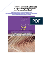 New Perspectives Microsoft Office 365 and Excel 2016 Comprehensive 1st Edition Parsons Test Bank