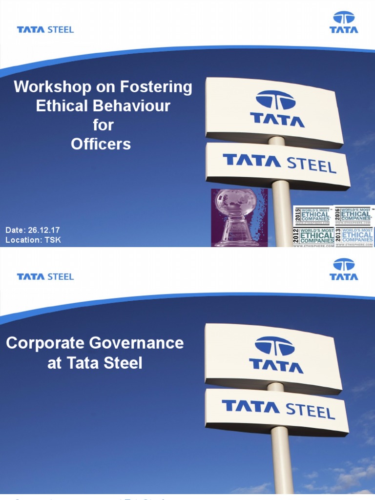Corporate Governance at Tata Steel - 2017 | PDF | Whistleblower ...