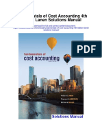 Fundamentals of Cost Accounting 4th Edition Lanen Solutions Manual