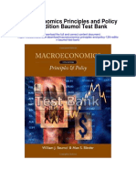 Macroeconomics Principles and Policy 12th Edition Baumol Test Bank