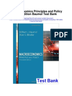 Macroeconomics Principles and Policy 13th Edition Baumol Test Bank