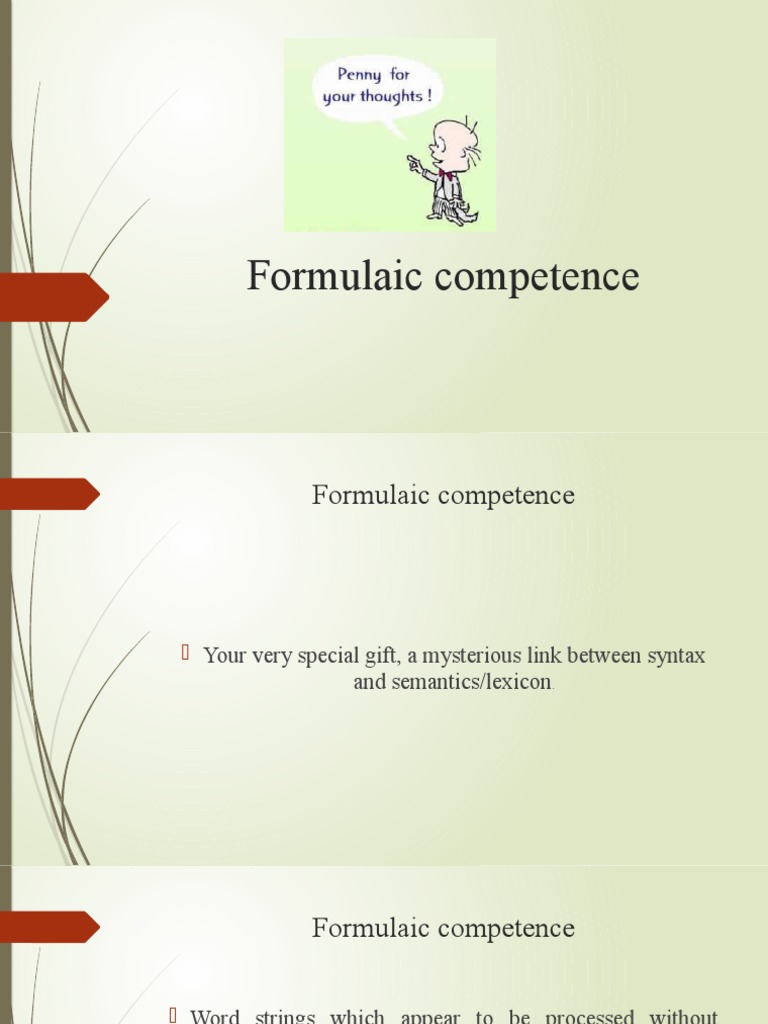 Understanding Formulaic Competence | PDF | Language Arts & Discipline