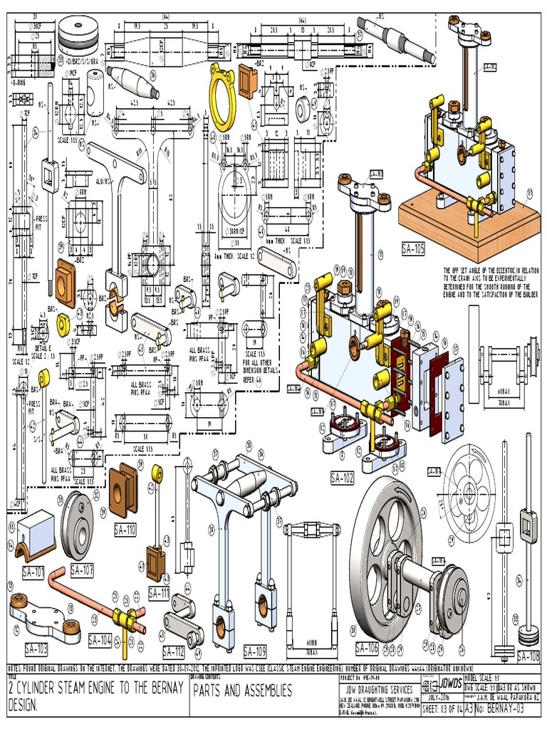 Engine Drawing with Dimensions | PDF | Engines | Mechanical Engineering