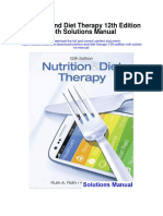 Nutrition and Diet Therapy 12th Edition Roth Solutions Manual