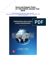 Operations and Supply Chain Management 15th Edition Jacobs Test Bank