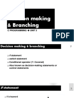 Unit 2 - II Decision Making and Branching