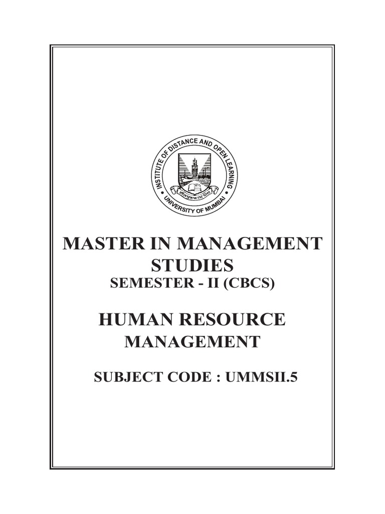 Human Resource Management Pdf Human Resource Management Human