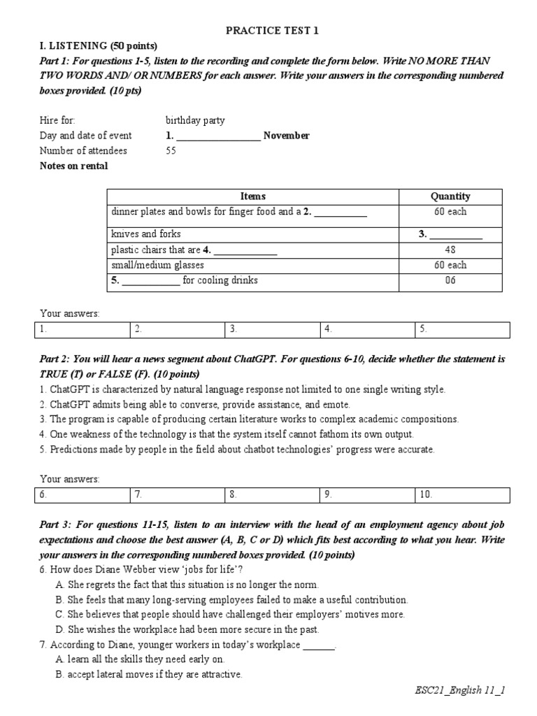 PRACTICE TEST 1 For The Gifted | PDF | Autism Spectrum | Mindset