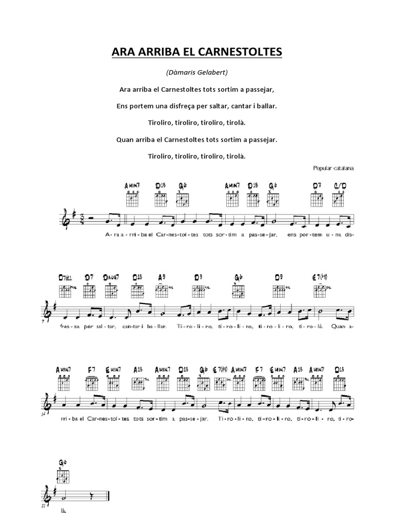 Ara Arriba Carnestoltes | PDF