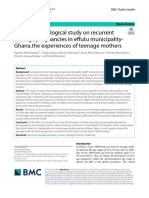 A Phenomenological Study On Recurrent Teenage Pregnancies in Effutu Municipality-Ghana - The Experiences of Teenage Mothers