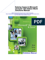 Problem Solving Cases in Microsoft Access and Excel 13th Edition Monk Solutions Manual