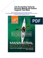 Managerial Accounting Tools For Business Decision Making 6th Edition Weygandt Test Bank