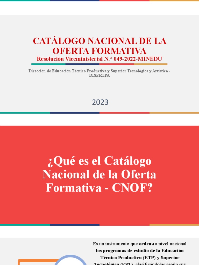 Catálogo Nacional de Oferta Formativa 2023 | PDF | Textiles | Telar